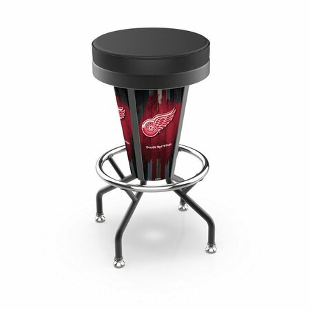 Lighted Detroit Red Wings 30 Swivel Bar Stool